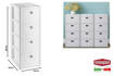 Stefanplast Cassettiera Elegance 4 Slim Bianca, 30x40x80h