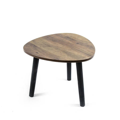 Mercury Tavolino In Legno Effetto Legno Scuro 39X39Xh.32 Cm In Confezione Termoretratta