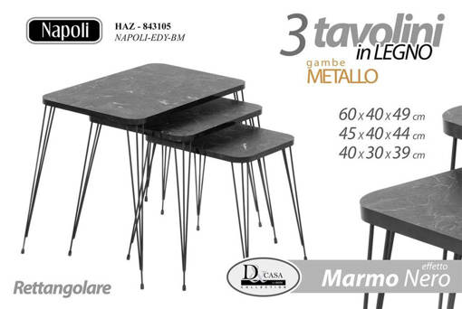 Haz/3 Tavolini Ret.Mar.Ner Napoli-Edy-Bm