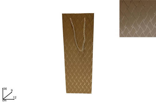 Busta Regalo 12X36X9 Effetto Trapunta Oro Oro B9-2301-G