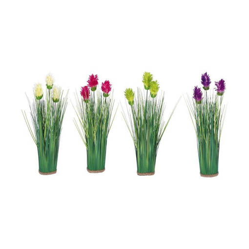 Artificial fig flower (80%PVC onion grass + 5% jute rope + 15% terylene flower ) cm. 8 x 6 x h. cm. 45 ass. 4 colors with hangtag