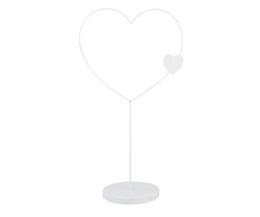 Cupido  Cuore Metallo Bianco C/Base , 28819