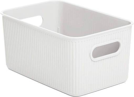 Tatay Cesta Ordinazione Baobab, Misura M, 5 litri, Bianco Pergamon, 27,2x18,1x13 cm
