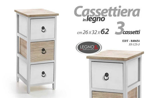 Legno&Disegno Mobile 3 Cass. 26*32*62Cm Sy125-3