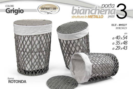 Edt/3/S Cesta Tond P.Bianc Grig Syb23023