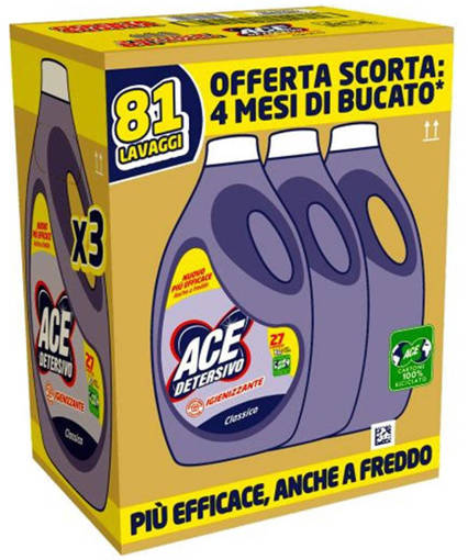 Ace Detersivo Liq 3X27 Lav Classico