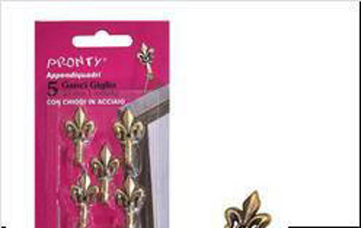 Pronty Gancio Giglio Piccolo 33 Mm. Oro Bl. 5 Pz.