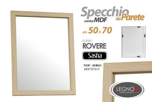 Legno&Disegno Specchio Natural 50*70Cm   Mdf