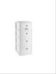Stefanplast Cassettiera Elegance 4 Slim Bianca, 30x40x80h