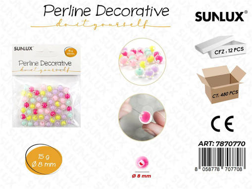Perline Dec. Multicolor 15G 8Mm /Pz Da 12**