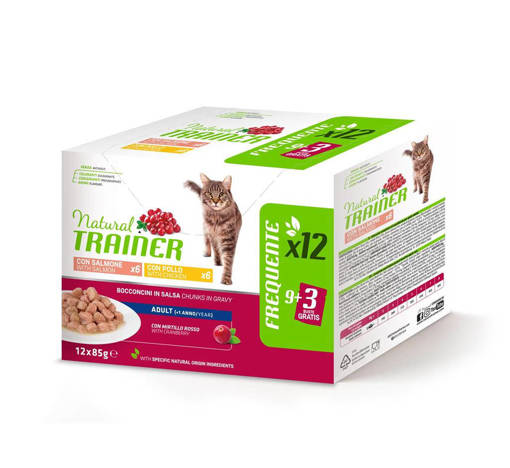 Natural Trainer Gatto Adulto Salmone/Pollo 12X85 Multipack
