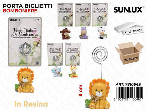 Sunlux - Portabigglietti Bomb. Resina Ass.8Cm /Pz Da 12** 7810649