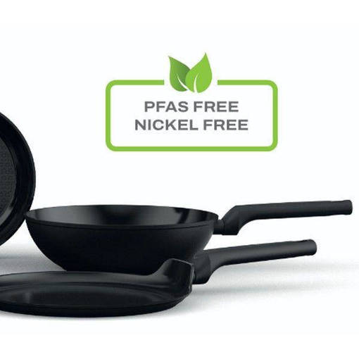 Abert Wok 1 manico Total Blackø28cm H.8cm