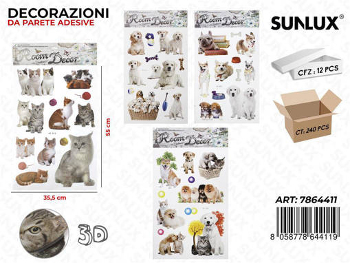 STICKERS ADESIVI 3D ASS 35,5X55 CM