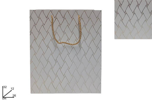 Busta Regalo 26X32X12 Effetto Trapunta Beige Oro V9-2303-Be