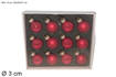 Palla Vetro 3Cm Set 12Pz Rosso In Box Yj24046R