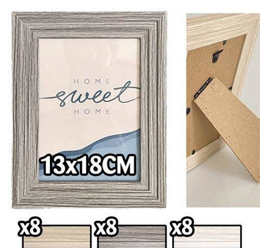 PORTAFOTO WOODEN FRAME 13x18 3 ASS.