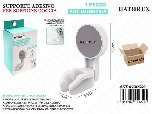 Bathrex Supporto Doccetta Adesivo