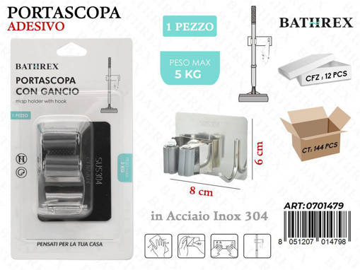 Bathrex Portascopa Inox 1Posto