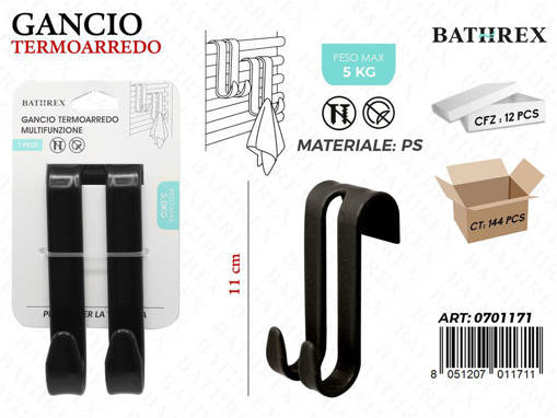 Bathrex Gancio Termoarredo Nero