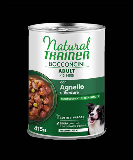 Natural Trainer Wet Medium & Maxi Chunks Agnello 415Gr*12