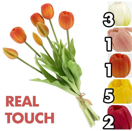 BUSH 7 TULIPANI REAL TOUCH 39CM 5 ASS.