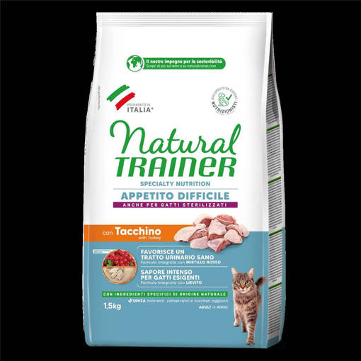 Natural Trainer Gatto Appetito Difficile Tacchino 1,5Kg