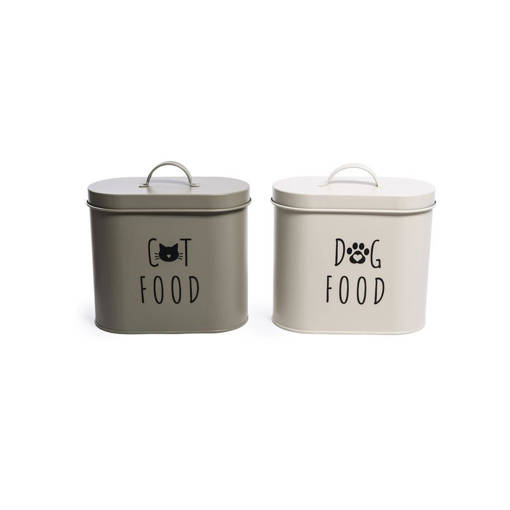 Mercury Barattolo "Pet Food" In Metallo  16X9Xh.16 Cm Design Assortiti