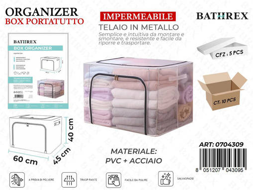 Bathrex Box 110L 60*45*40 C/Telaio In Metallo Retti.