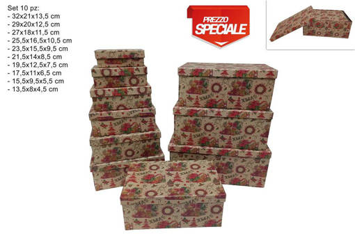 SCATOLA RETTANGOLARE DECORAZIONE NATALIZIA 10