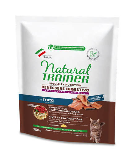 Natural Trainer Gatto Benessere Digestivo Trout 0,3Kg
