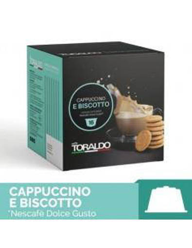 Toraldo 16 Capsule Dolce Gusto Cappuccino E Biscotto