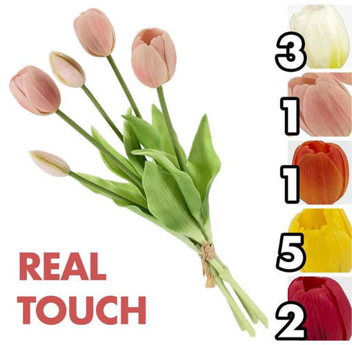 BUSH 5 TULIPANI REAL TOUCH 39CM 5 ASS.