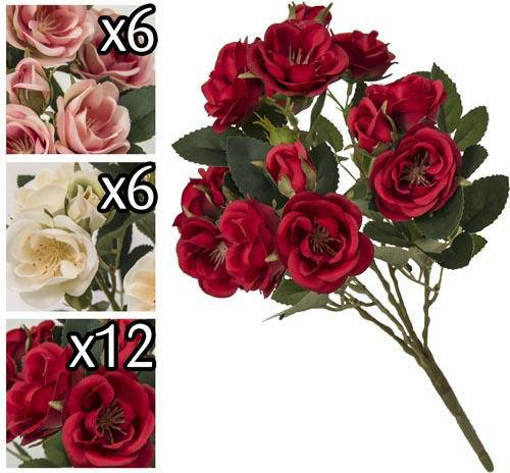 BUSH ROSE OPEN 3 ASS. 34CM