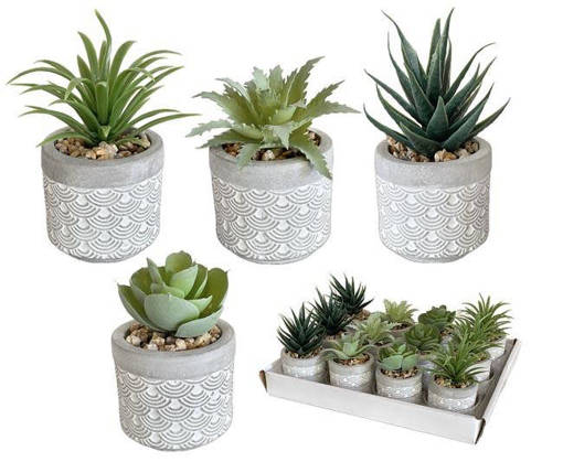 VASETTO MINI CEMENT 5,5*5,5*10CM 4 ASS.