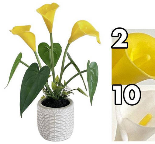 VASETTO CALLA 3 FIORI 32CM 2 ASS.