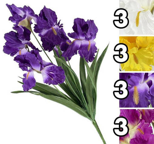 MAZZO IRIS 7 FIORI 64CM 4ASS