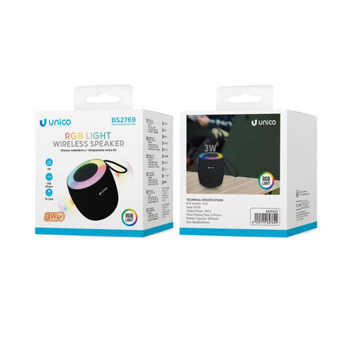 Unico Casse in tessuto, RGB superiore, versione MINI verticale, 3W