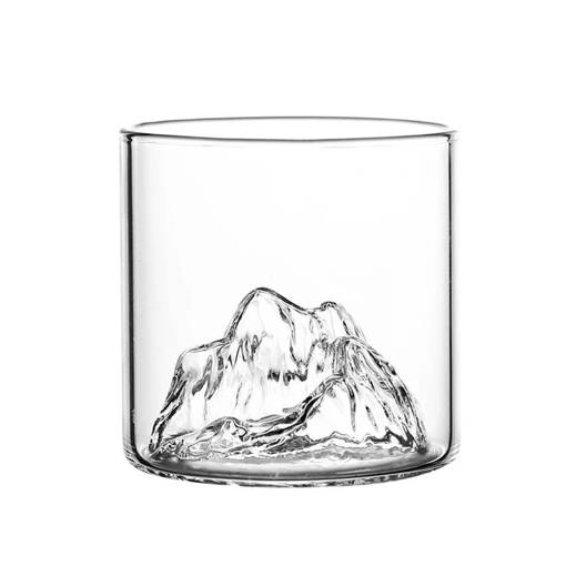 Bicchiere Vetro Dec 3D Mountains