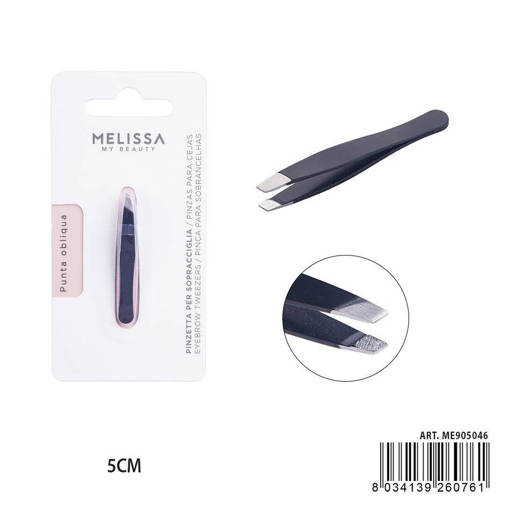 Melissa Pinzetta Sopracciglia Inox P/Obliqua 5Cm