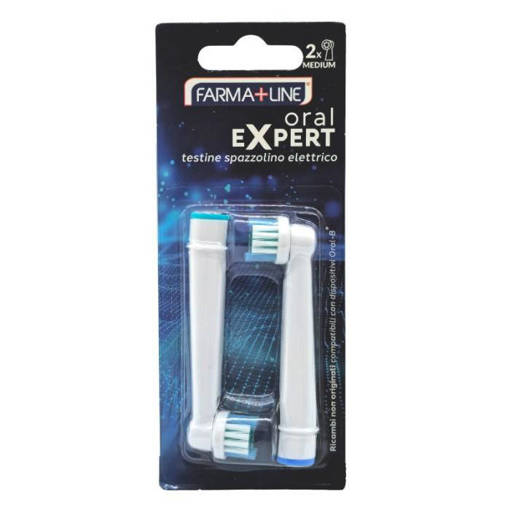 Farmaline 2 Ricambi per Spazzolini Elettrici compatibili Oral B