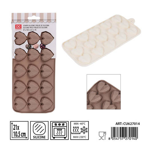DC CASA STAMPO SILICONE CUORICINI 21X10.5CM