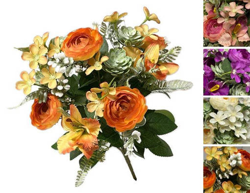BUSH PEONIA GARDENIA MIX H.40CM 4 ASS.
