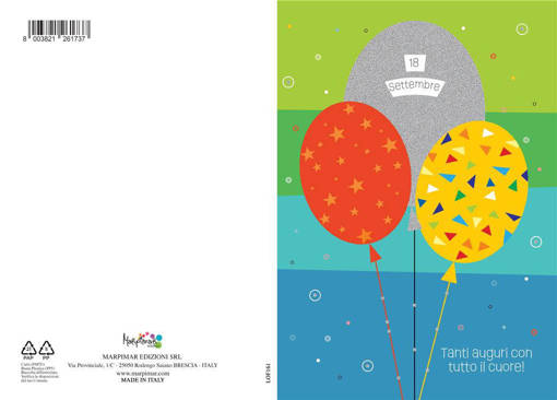 Marpimar - Compleanno Palloncini Colorati Doppia Rotella LOF161