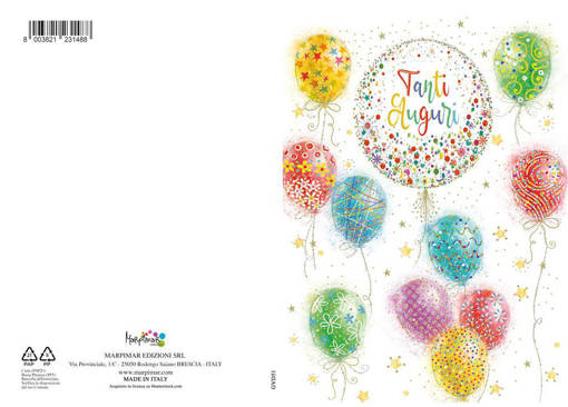 Marpimar - Tanti Auguri Palloncini Colorati Rilievo GVD51