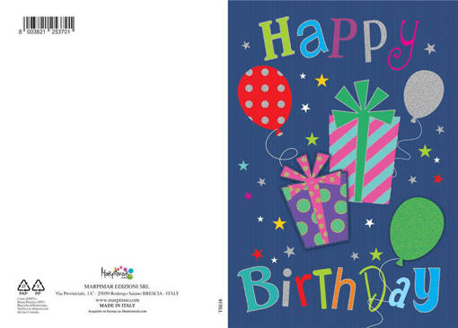 Marpimar - Happy Birthday Fondo Blu Special TSE38