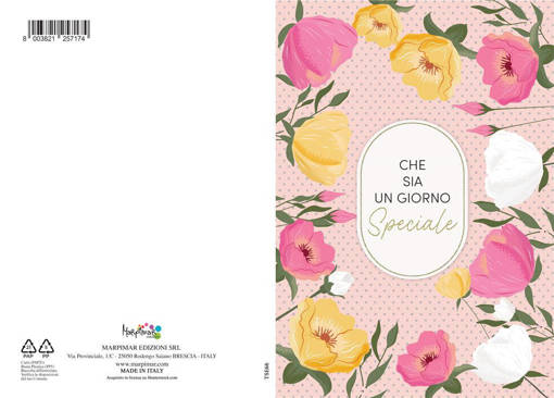 Marpimar - Tanti Auguri Fiori Fondo Rosa Special TSE66