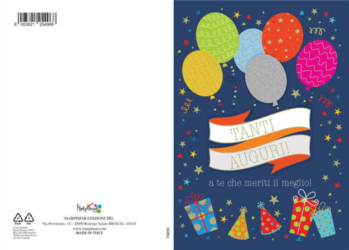 Marpimar - Tanti Auguri Palloni Fondo Blu Special TSE50