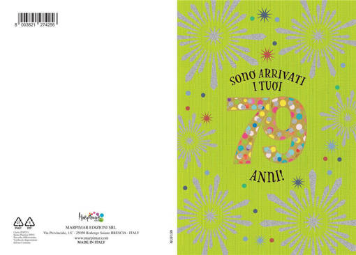 Marpimar - Biglietto Eta' - 79 Anni NUF159