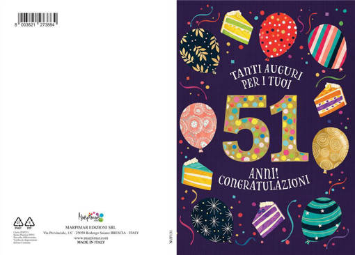 Marpimar - Biglietto Eta' - 51 Anni NUF131